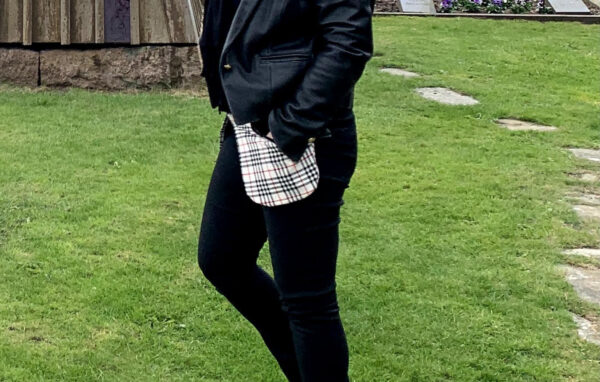 Rutig med svart jeanstyg Pockelino bältesväska - Bild 2