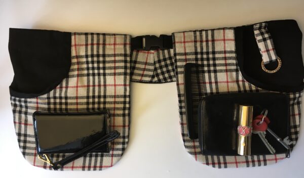 Rutig med svart jeanstyg Pockelino bältesväska - Bild 10