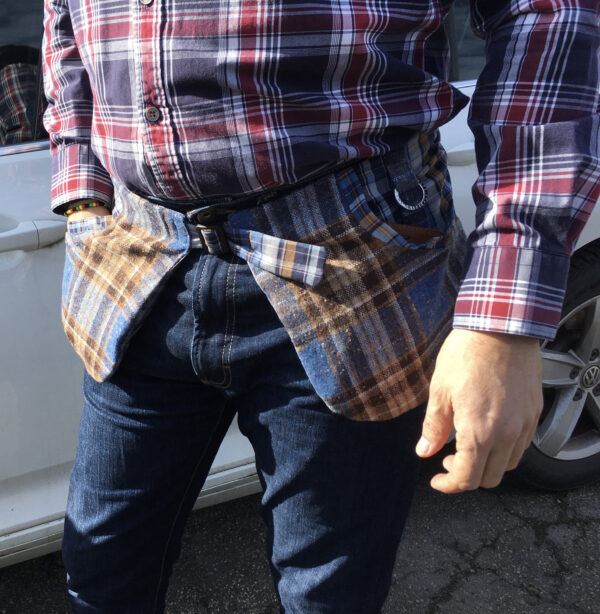 Blårutig Pockelino bältesväska - Bild 8